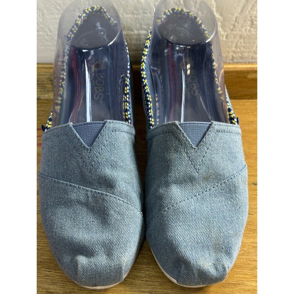 BOBS from Skechers Shoes Women's 7.5 Denim Slip On Casual Comfort Shoes - Picture 1 of 11
